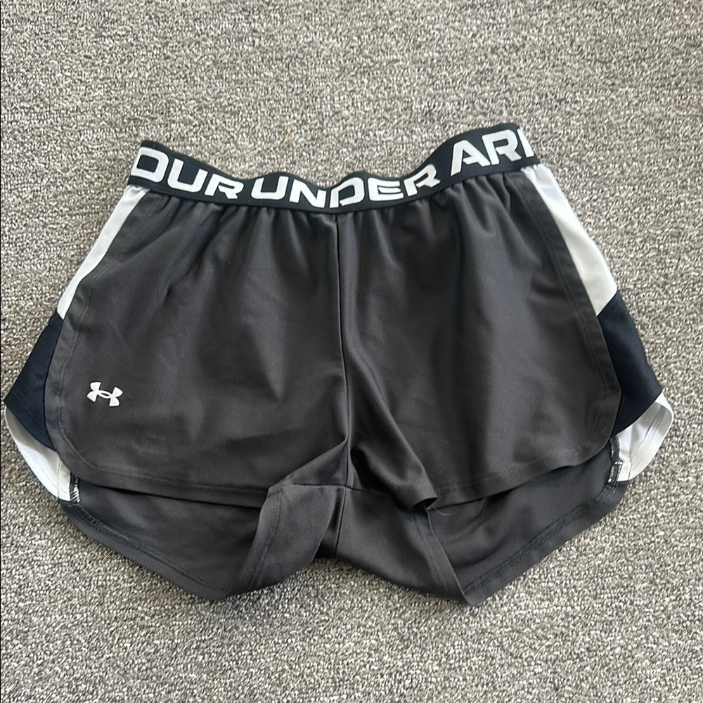 Under Armour Black and Gray Athletic Shorts